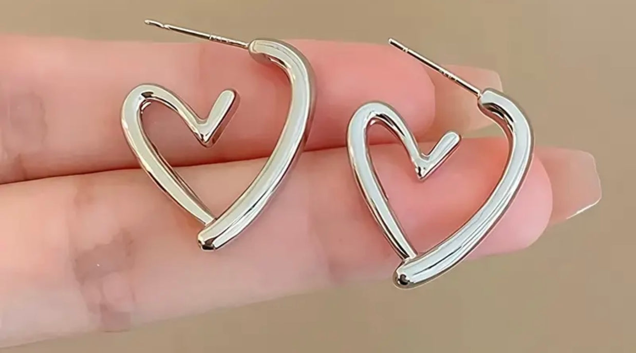 Heart Hoop Earrings