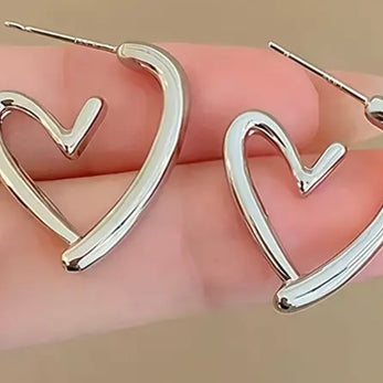 Heart Hoop Earrings
