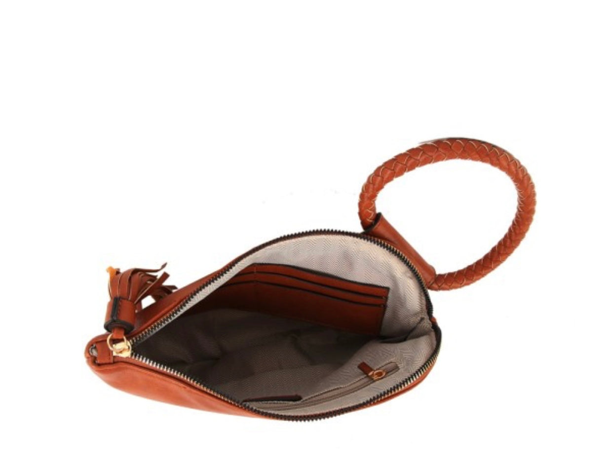 Braided Ring HandlepWristlet Clutch