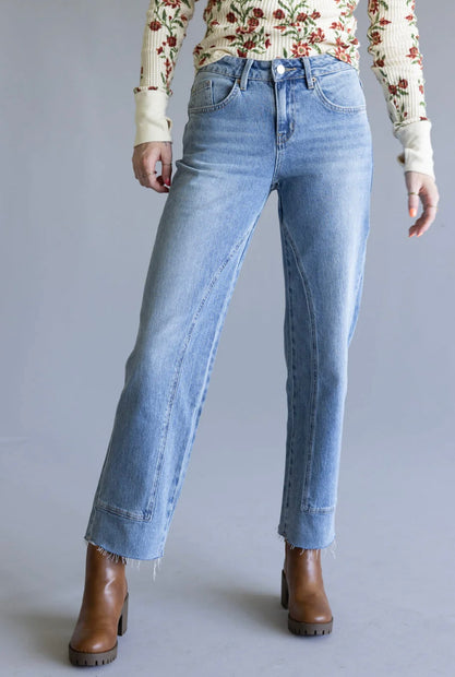 The Ankle Straight Leg Mica Denim