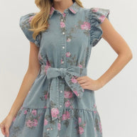 Blossom Breeze Denim Dress