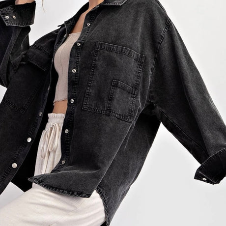 Mineral Washed Black Shacket