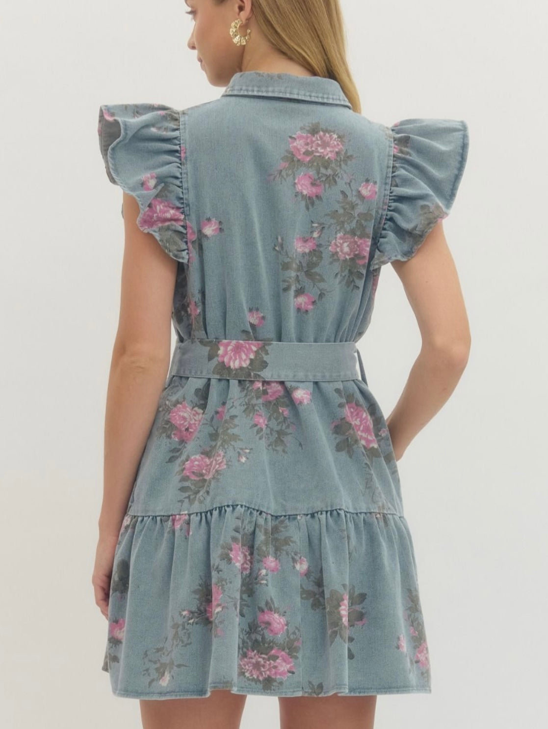 Blossom Breeze Denim Dress