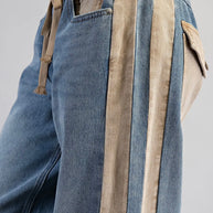 Tan Accented Jeans With Tie from Eesome