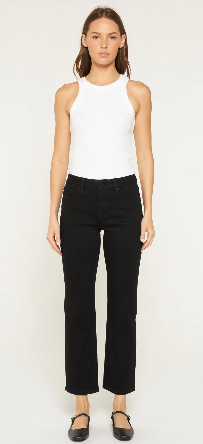 Black Mica Denim Ankle Jeans