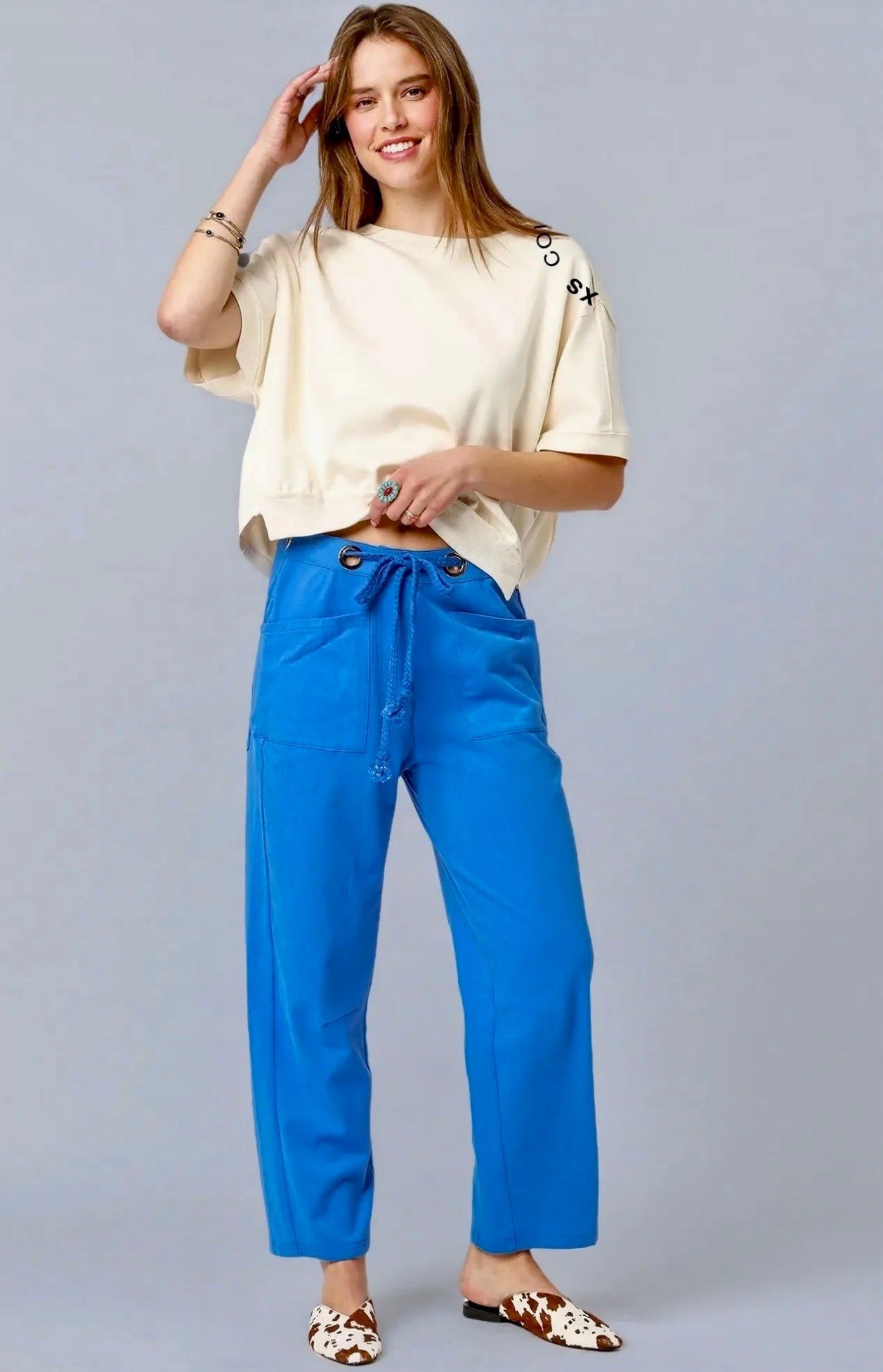 Umgee Relaxed Cargo Drawstring Pants