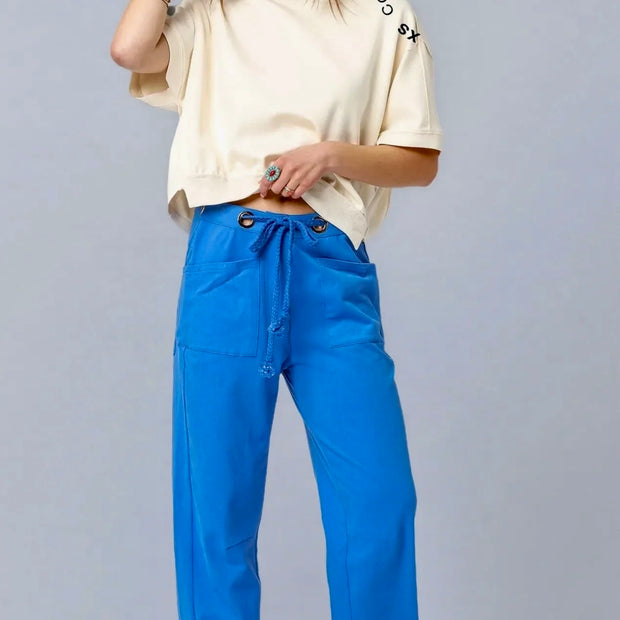 Umgee Relaxed Cargo Drawstring Pants