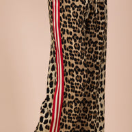 Leopard Side Striped Wide Leg Pants