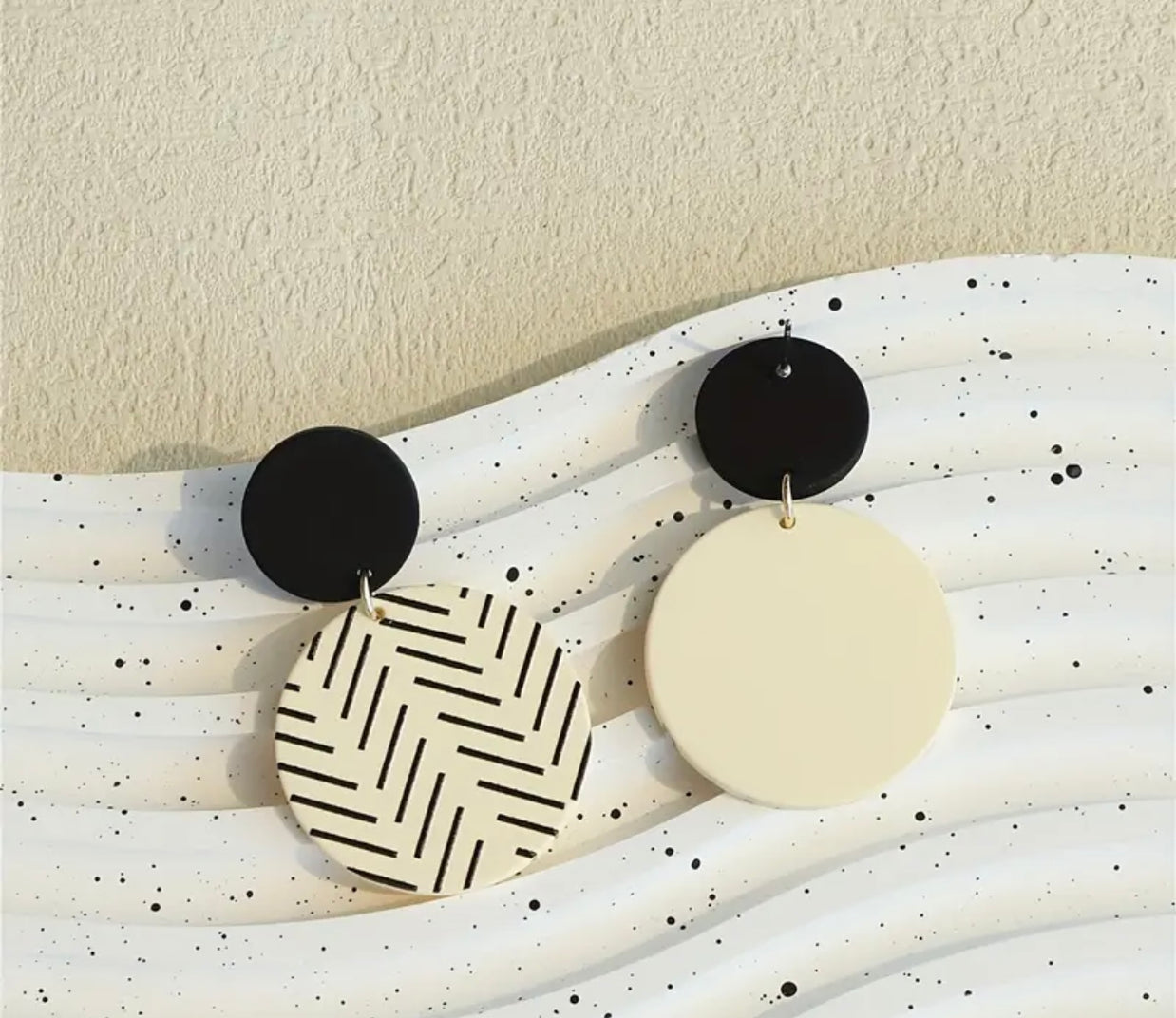 Black and White Boho Earrings