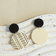 Black and White Boho Earrings