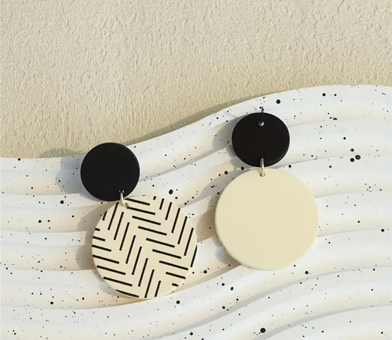 Black and White Boho Earrings