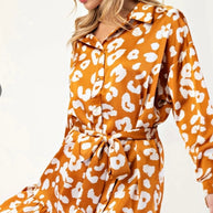 Leopard Luxe Button Down Dress