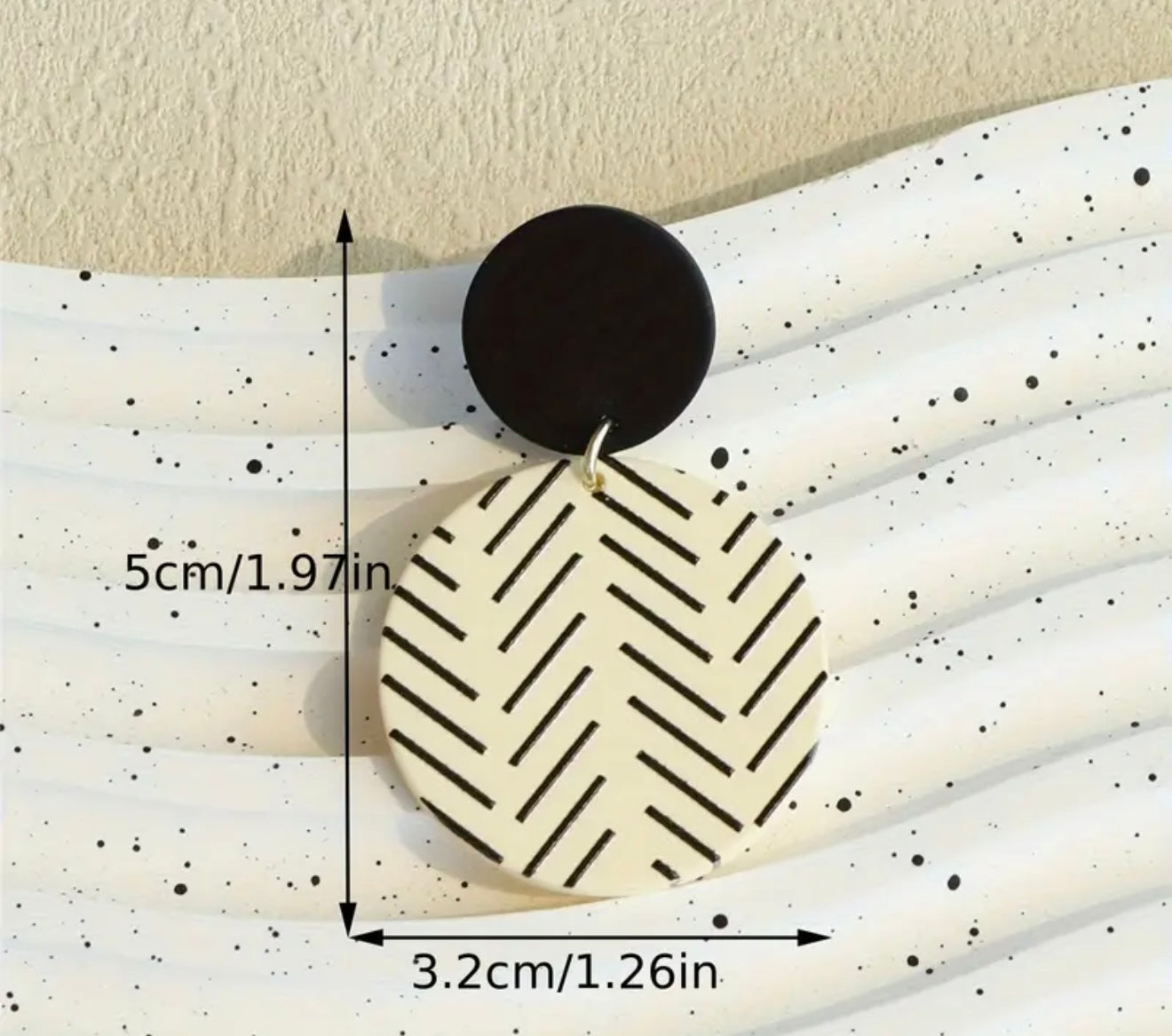 Black and White Boho Earrings