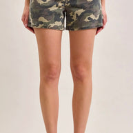 Camo Crush Denim Shorts