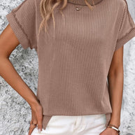 Crew Neck Ribbed Top