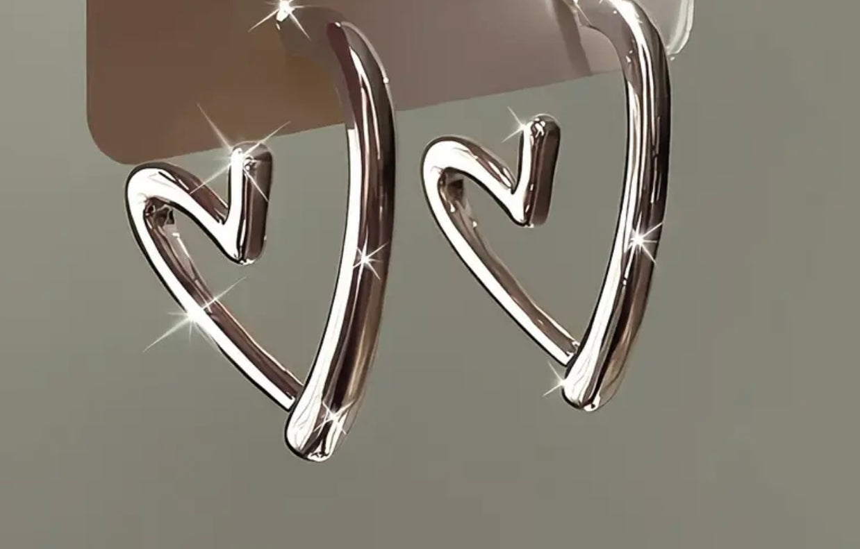 Heart Hoop Earrings