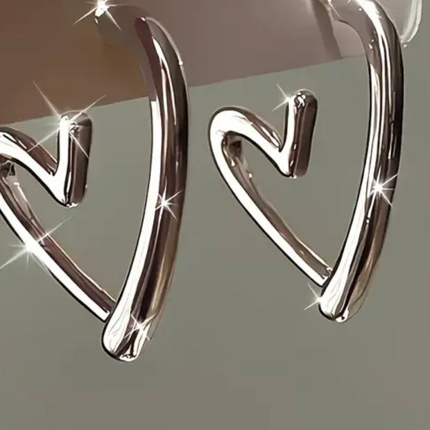 Heart Hoop Earrings