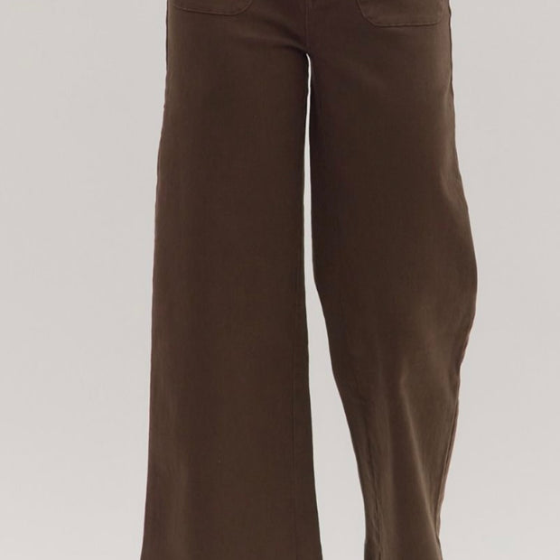 Scalloped Edge Wide Leg Pants
