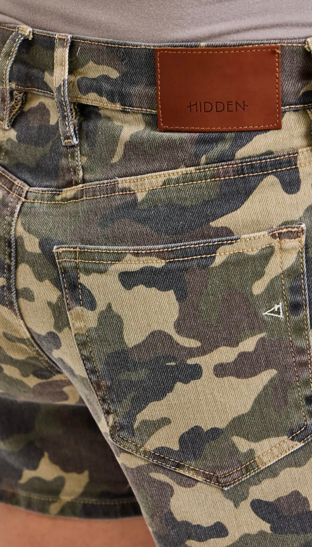 Camo Crush Denim Shorts