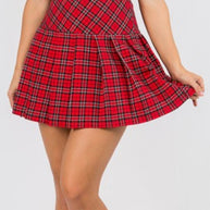 Merry Plaid Mini Skirt