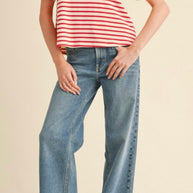 Cherry Striped Every Day Top