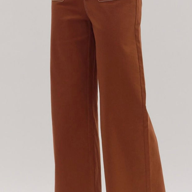 Chestnut Wide-Leg Pants By Entro