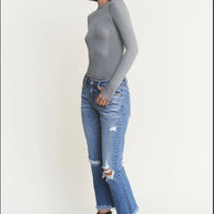 The Distressed Kick Flare Mica Denim