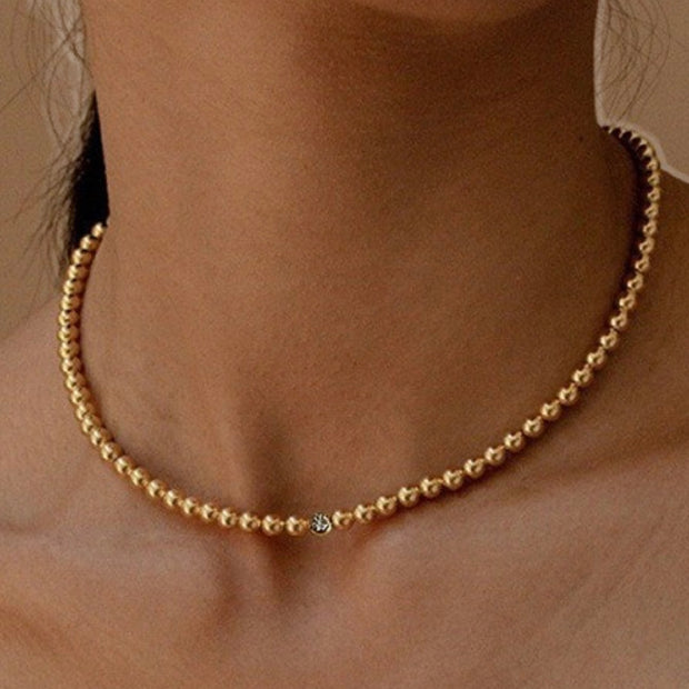 Classic Gold Bead Necklace