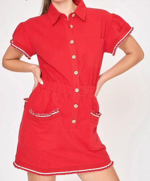 Cherry Red Versatile Dress