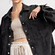 Mineral Washed Black Shacket