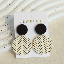 Black and White Boho Earrings