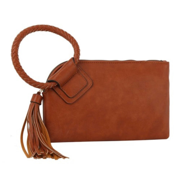 Braided Ring HandlepWristlet Clutch