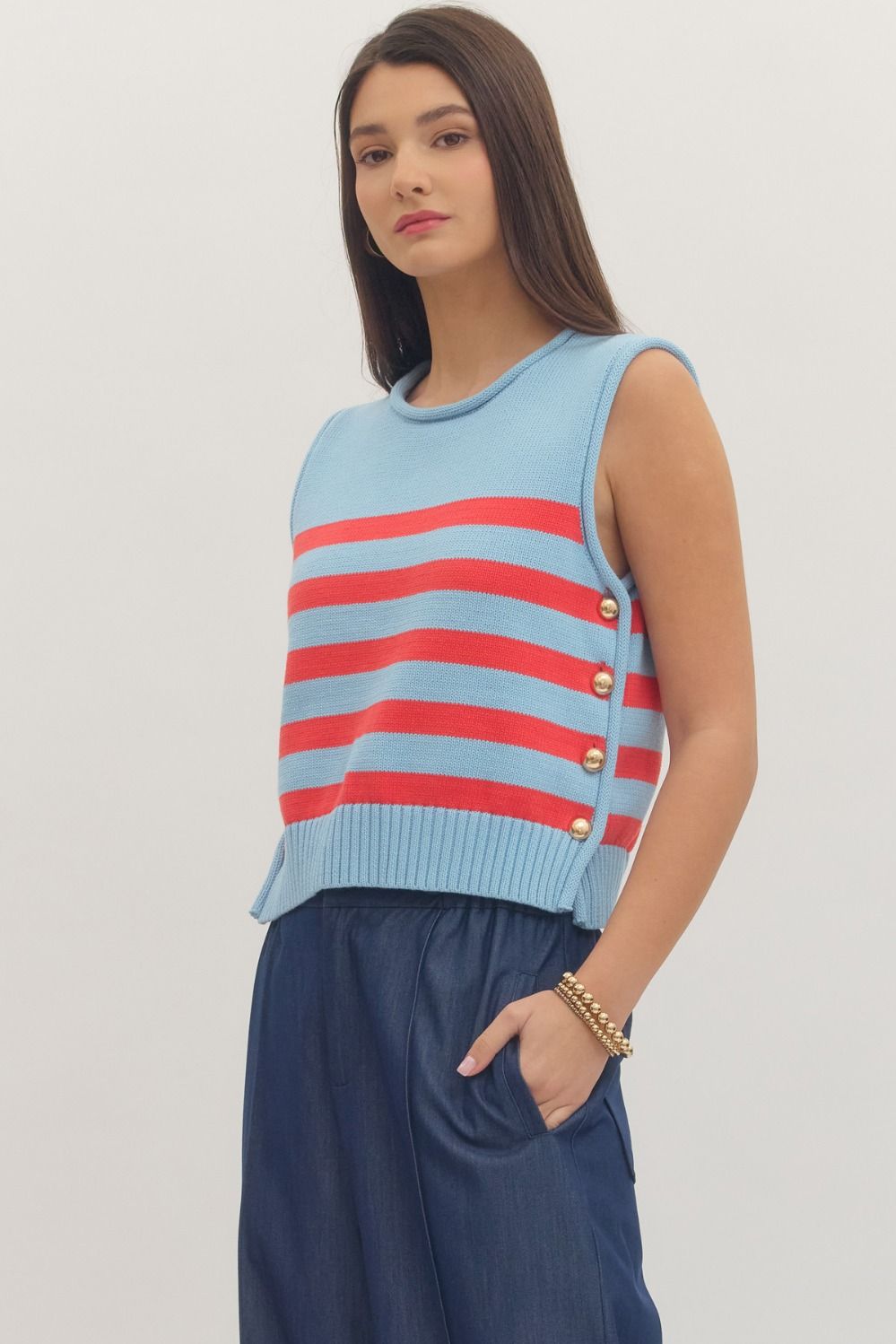 Harbor Breeze Sleeveless Sweater