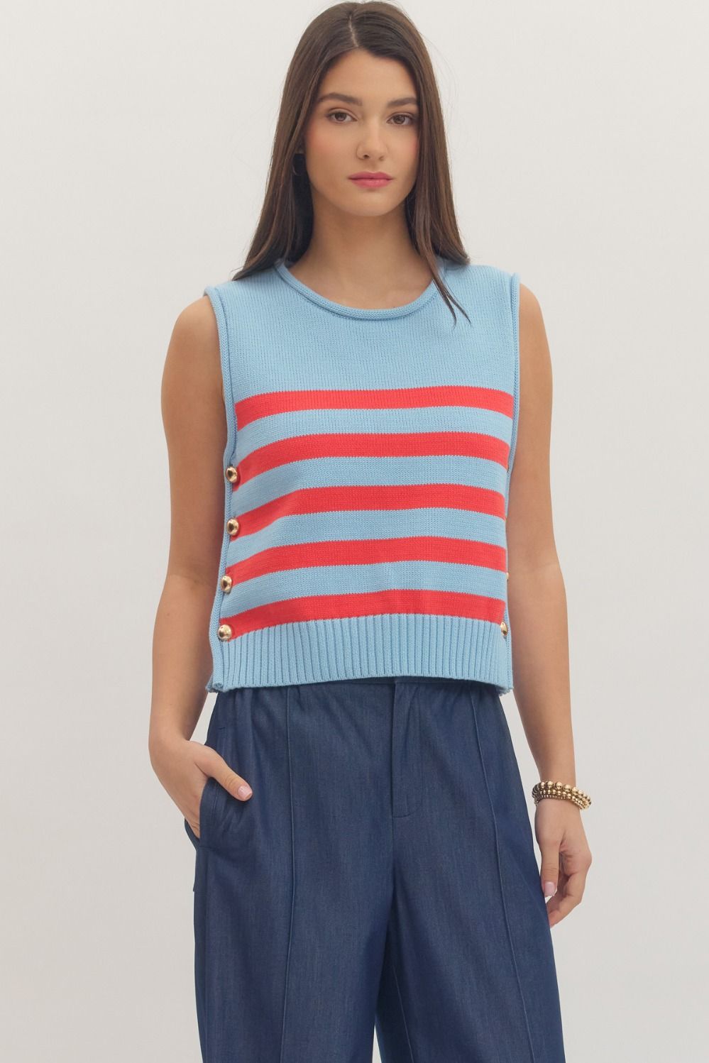 Harbor Breeze Sleeveless Sweater