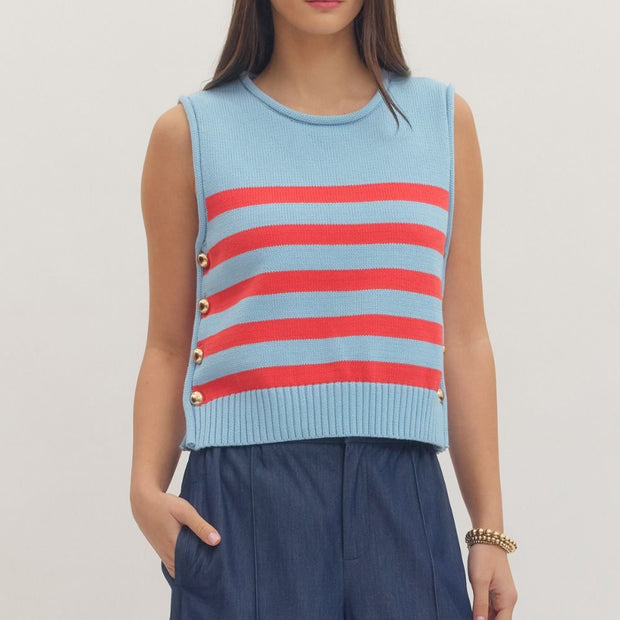 Harbor Breeze Sleeveless Sweater