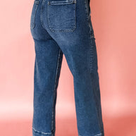Breen Cropped High Rise Wide Leg Jeans