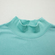 Yellow Solid Color High Neck Cap Sleeve Loose Top