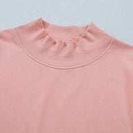 Yellow Solid Color High Neck Cap Sleeve Loose Top