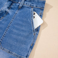 Breen Cropped High Rise Wide Leg Jeans