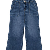 Breen Cropped High Rise Wide Leg Jeans