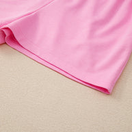 Bonbon Colorblock Edge Drop Shoulder T Shirt and Skort 2Pcs Set