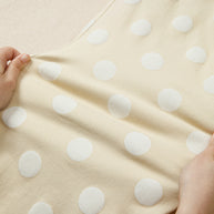 Sky Blue Polka Dot Print Raw Hem Shift Jeans
